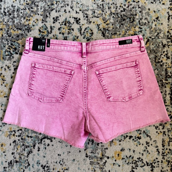 Kut from the Kloth Women's Pink Denim Shorts - Picture 2 of 5